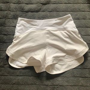 White and Cream Lululemon Shorts